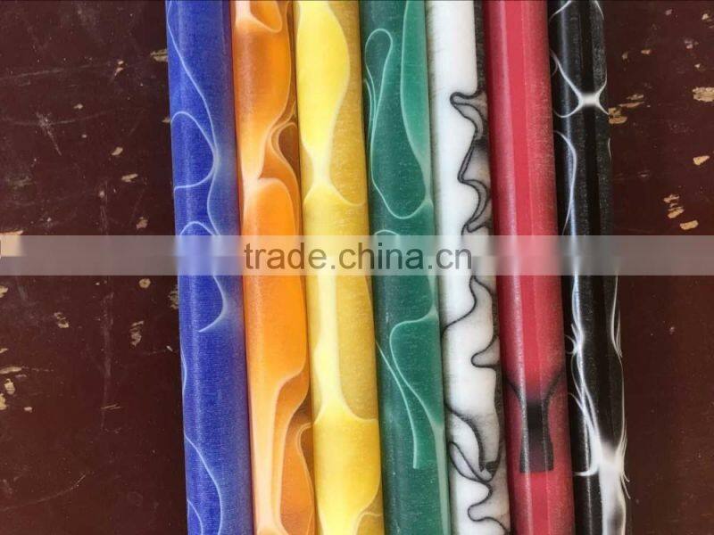 hot sale custom colorful swirl acrylic rod china supplier 38mm in alibaba