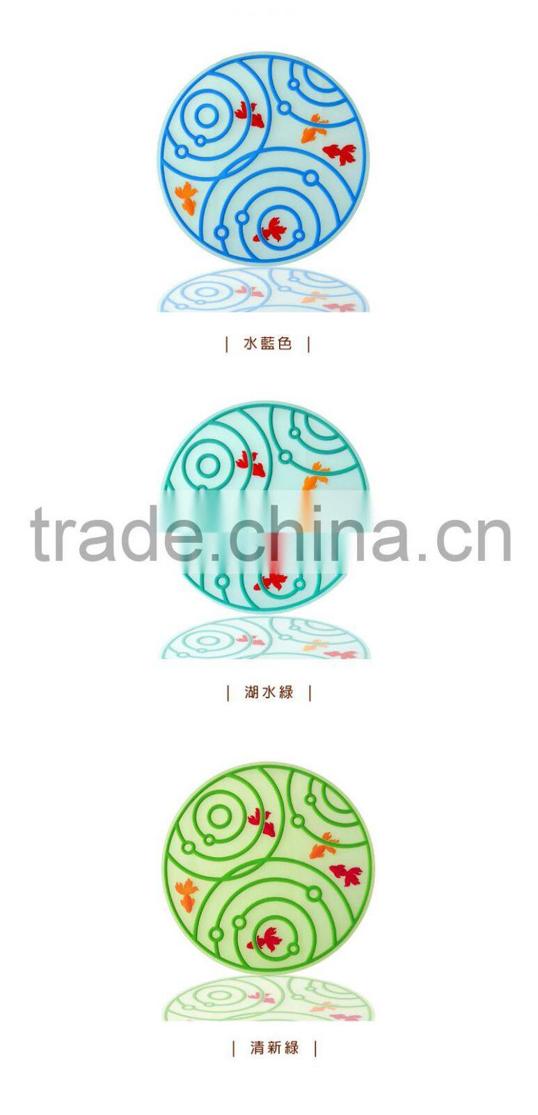 Goldfish Coasters, cup coaster, silicone Coaster,custom silicone drink coasters