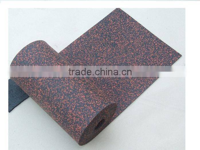 black rubber floor with colorful star