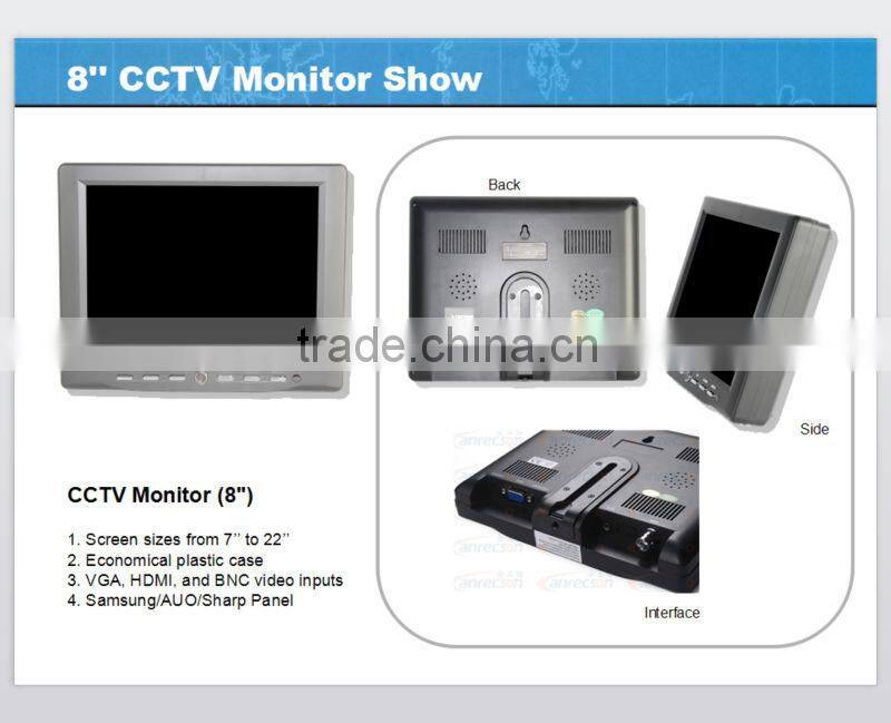 TFT LCD Security Monitor 8"