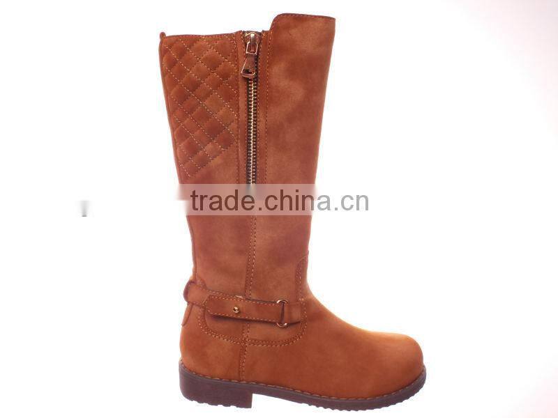 Fashion shoes and boots for kids with zipper decoration