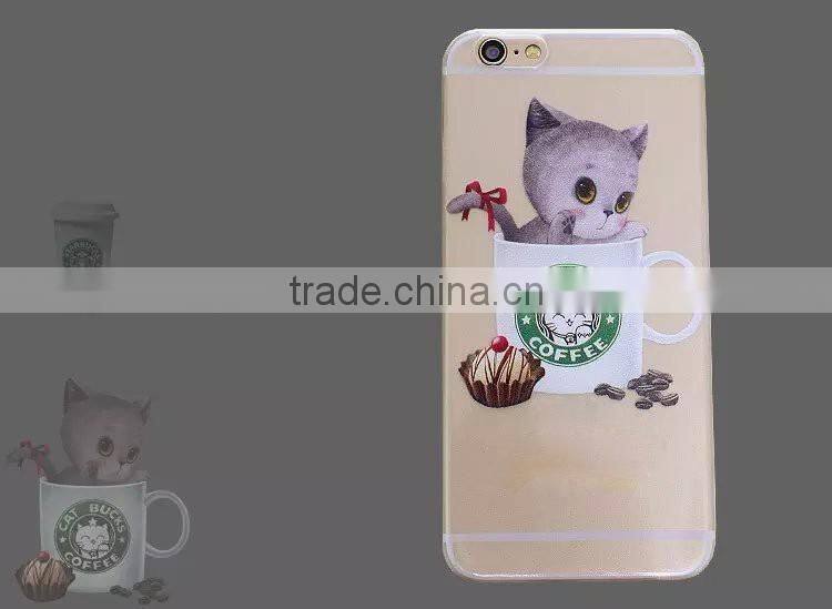 2016 best selling funky animal pattern cute cat painting mobile phone case for iphone