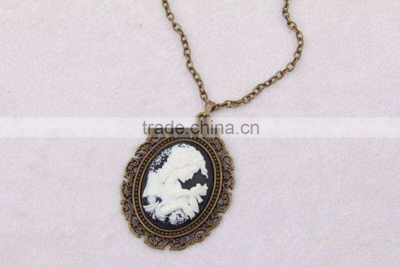 fashion jewelry necklace steampunk necklace classical silhouette cameo 2015 new party dress made in China yiwu