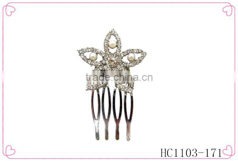 Decorative hair combs women's,charm hair comb,diamond hair comb