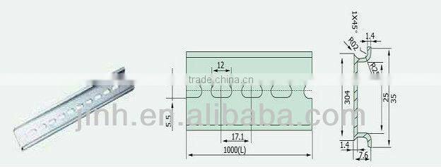 Cabinet Panel Aluminum or Steel TH35-7.5 Din Rail