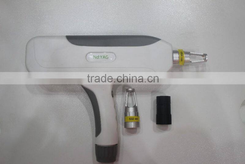 High quality hot sale !! 532&1064nm Q switch nd yag laser tattoo removal machine