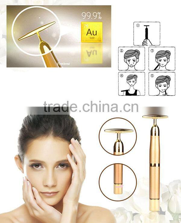 2016 Wholesale New Gold Facial Roller Massage