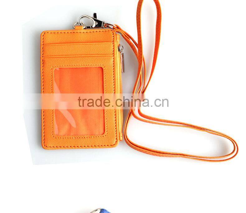 promotional fashion custom pu multifunction lanyard card tag