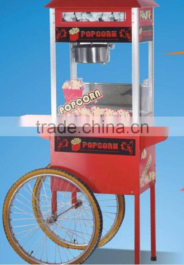 Commercial temperature control Popcorn Machine with Cart for sale