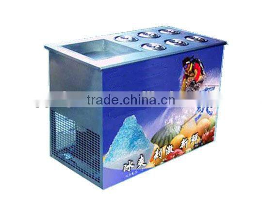 China hot sale single square pan fried ice machine with six buckets fried ice cream roll machine ice cream frying machine