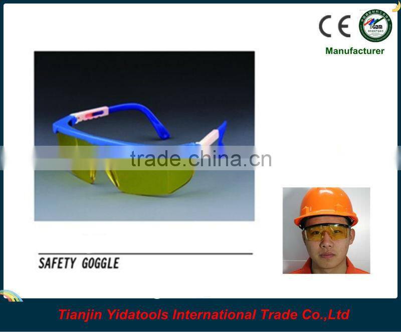 yellow frame and lens safety glasses