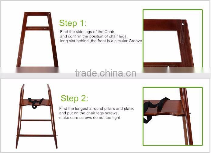 Baby wooden dinning chair Wood highchair