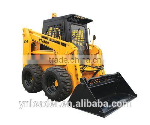 Mini Skid Steer Loade Yineng china YN860 joy stick and fork