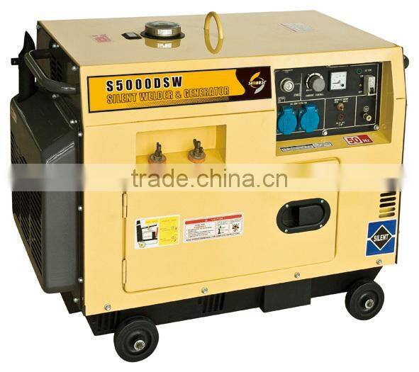 4.5 KVA portable single-phase silent welder generator
