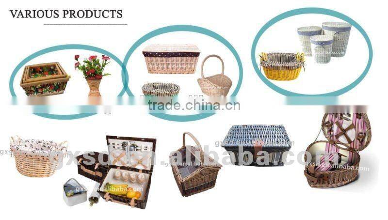 S.D graceful handweaved washable plastic rattan laundry basket