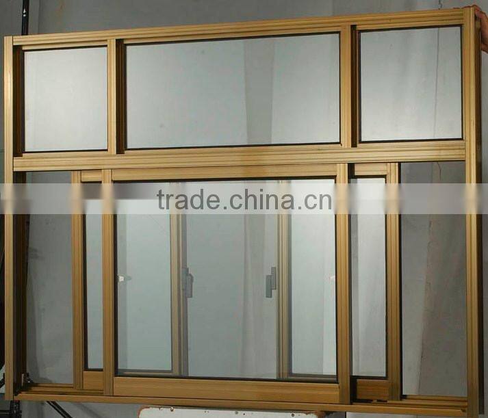 champagne aluminum sliding window, aluminum profile sliding windows