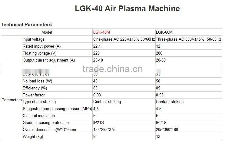 LGK-60M Good sale high quality accurate tools plasma cutter