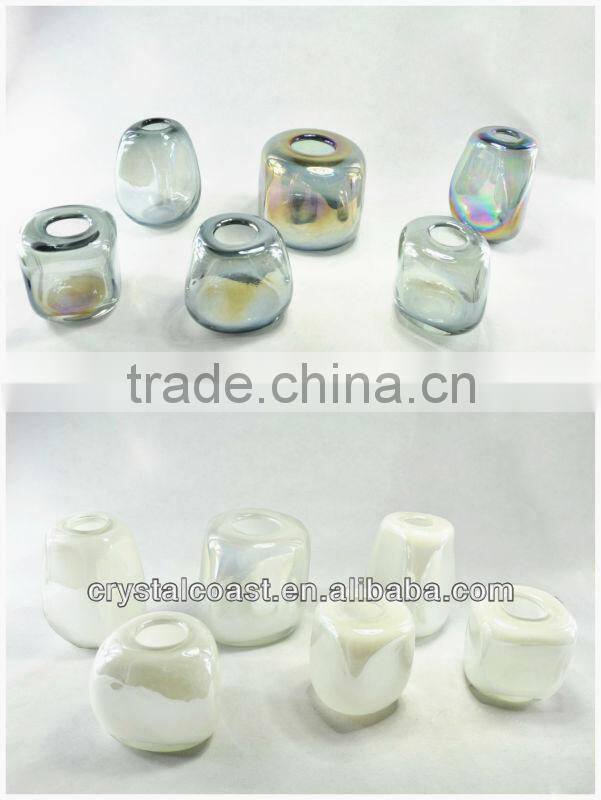 Large martini modern colorful decorative blown glass flower vase for sale