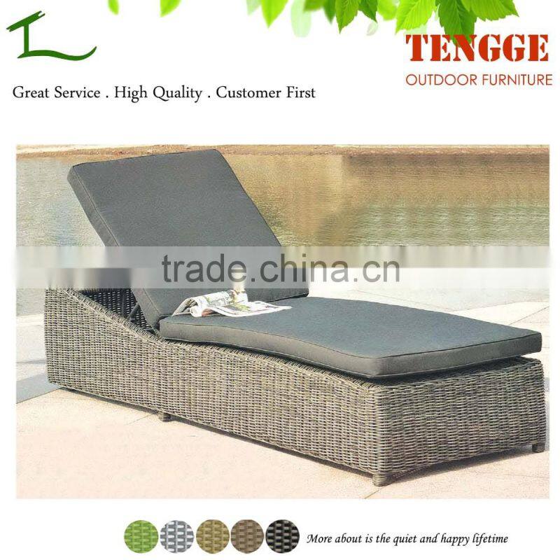 YH-8180 outdoor beach chair rattan sun lounger