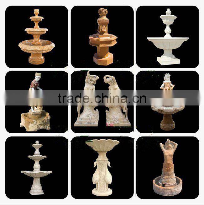 Two Tier Granite Water Fountain For Garden Decoration