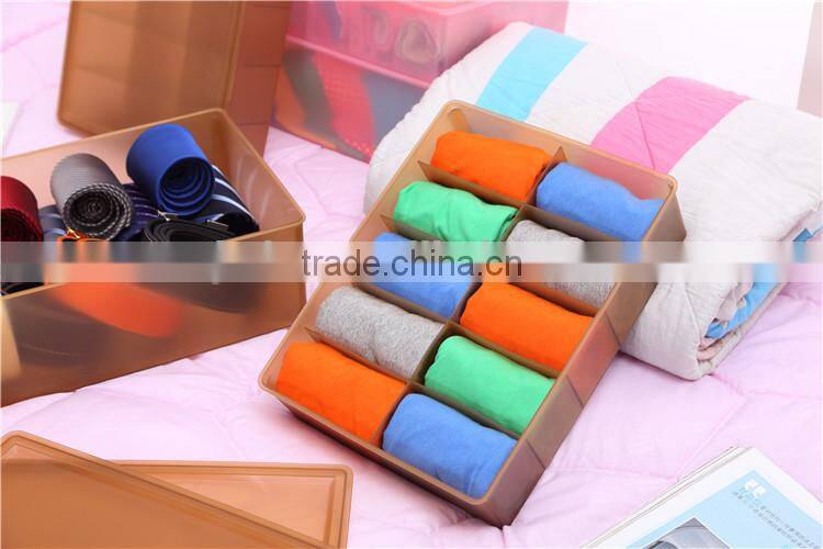 Hot Selling 10Grid Plastic Frosted Underwear Box
