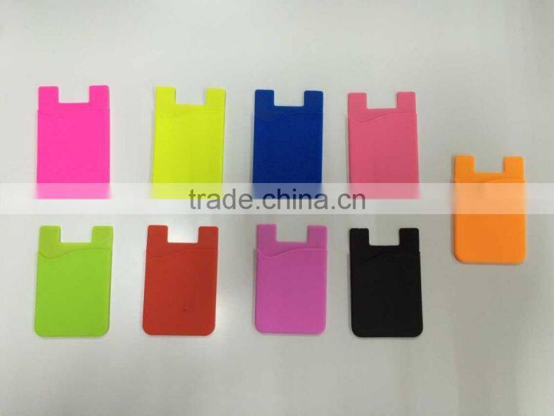 Customized Silicone Smart Card Holder/3m Sticky Phone Case Card Wallet