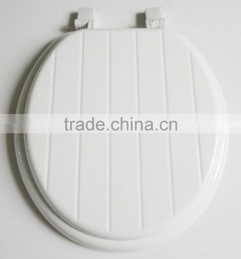17" CARVED / SCULPTURED MDF TOILET SEAT COVER , Panel/ Sandwave/Shell/Wave design toilet seat Lid