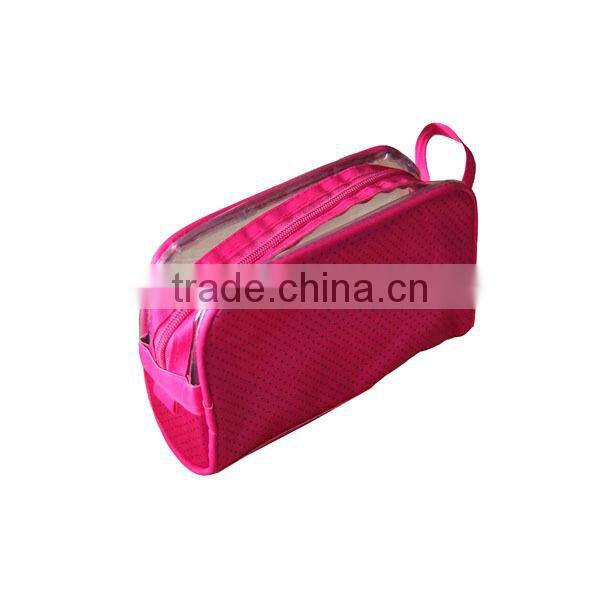Transparent pvc zipper cosmetic bag