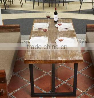 American country style dining table for restaurant