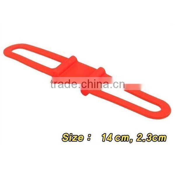 Promotional smart strong elastic bicycle silicone tie band / tie wrap