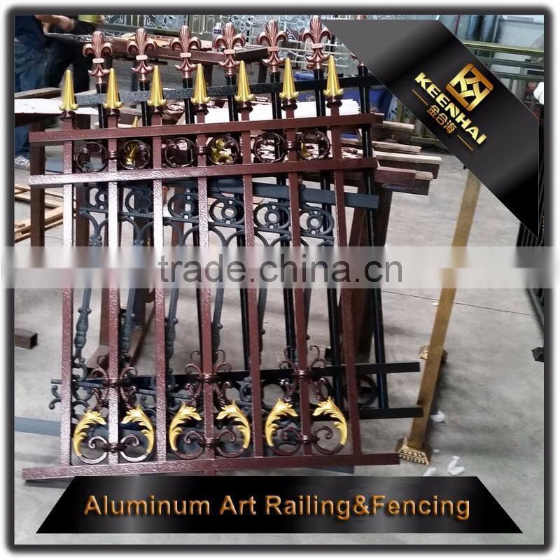 Garden Decoration Color Painted Metal Cast Aluminum Garden Picket Fence Spears