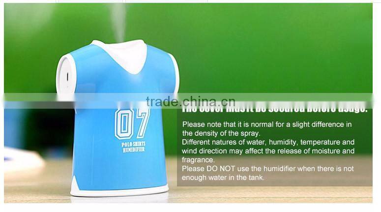 Fahionable Portable Polo shirts shaped Ultrasonic Humidifier with USB Port