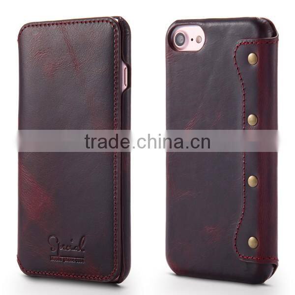 Universal 4.7 Inch Flip Leather Phone Case With Card Slot For iPhone 6 6s 7