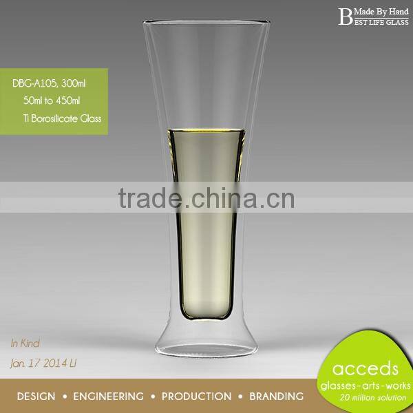 Stylish Handmade Wide Mouth Drinking Glass Cup