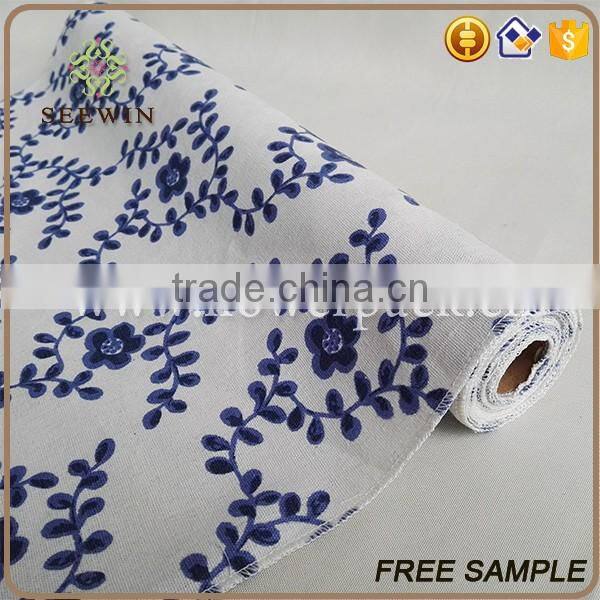 Awards Banquet Birthday Party table cover printed Polyester ramie fabric