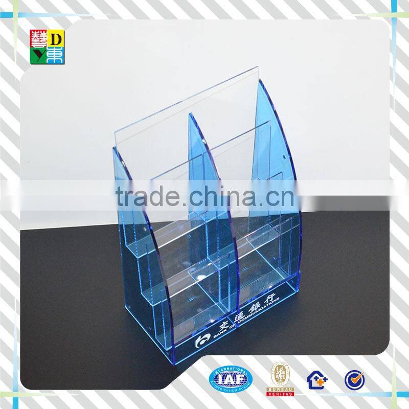 New Arrival acrylic free stand document holder/High Quality acrylic table use file holder/simple acrylic mount brochure holder