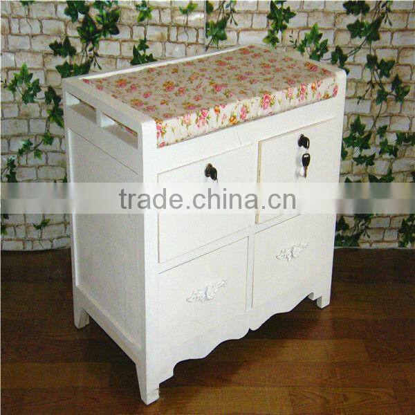 Minimalist garden shoe stool wooden storage cabinet wooden footstool