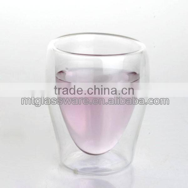 Mouth-blown hand crafted borosilicate dringking glass coffee cup