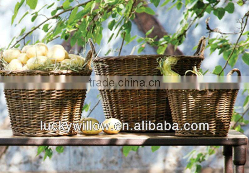 Environmental beautiful willow flower pot rattan modern basket