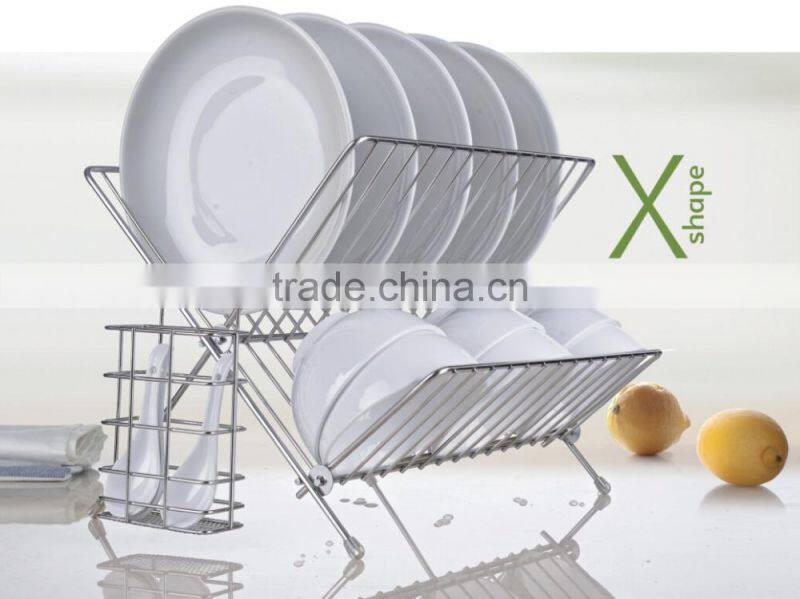 foldable stainless steel kitchen furniture dish dryer shelf