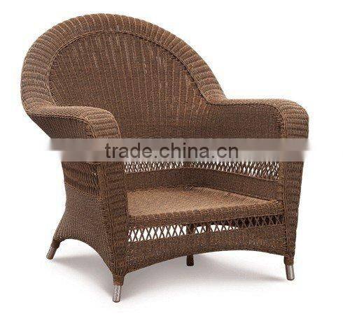 outdoor rattan armchair or wicker garden chair
