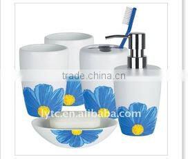 square ceramic bathroom set