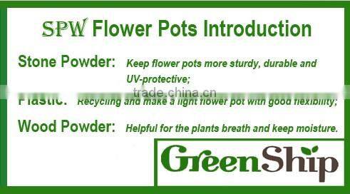 Decorative Garden Pottery From Greenship/ 10 years lifetime/ lightweight/ UV protection/ eco-friendly