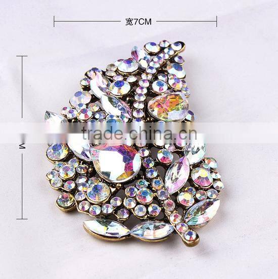 high quality Fancy Rhinestone Flower Brooch Fashion Brooch For Women Costume