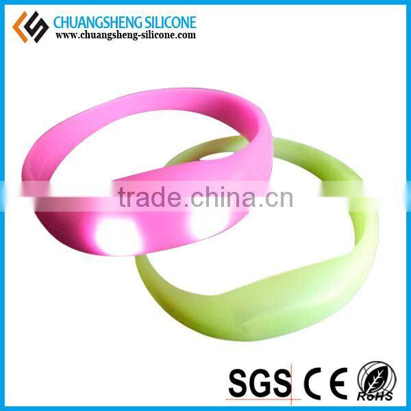 Shaking Sensing Led Light Silicon Bracelet, Led Silicon Bracelet