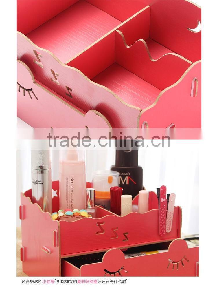 Hot selling European style jewelry storage box DIY wooden box creative desktop storage box