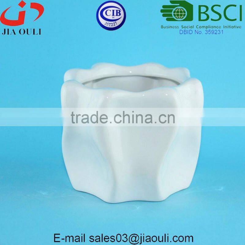 Cheap Ceramic pots for plants, planter pot with saucer