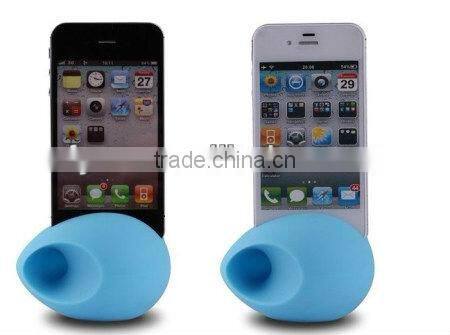 silicone egg type loud-speaker without battery for mobile phone