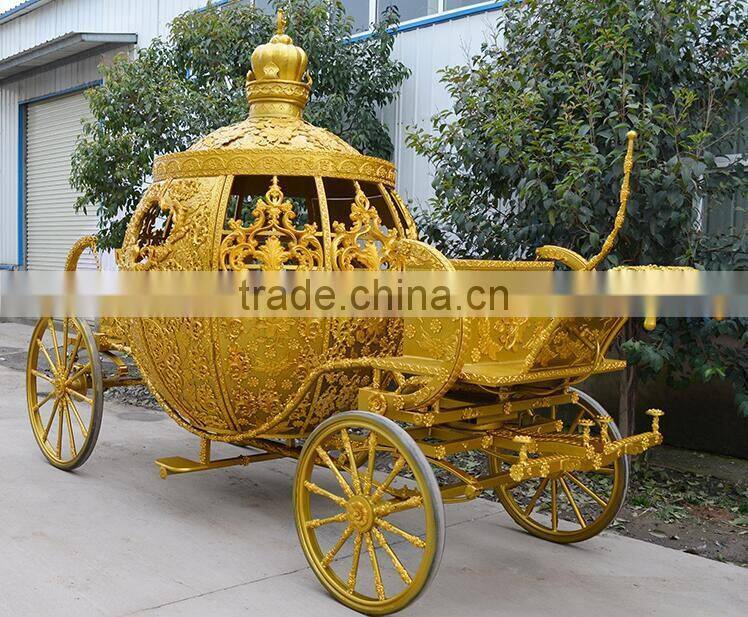 Golden royal wedding car decoration horse carriage decoration carriage(BG11-M092)