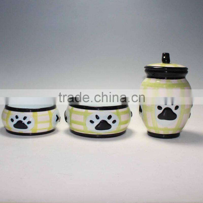 Hungry Paw-Print Pet Bowl, Bunny, Colors Vary